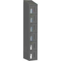 Concorde Heavy-Duty Lockers, 6 -tier, 12" x 18" x 78", Steel, Charcoal, Welded (Assembled) Distribution Jean Lapalme