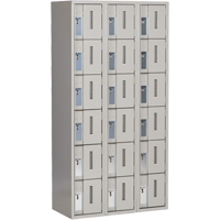Concorde Heavy-Duty Lockers, 6 -tier, Bank of 3, 36" x 18" x 72", Steel, Grey, Welded (Assembled) Distribution Jean Lapalme