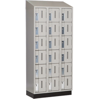 Concorde Heavy-Duty Lockers, 6 -tier, Bank of 3, 36" x 18" x 82", Steel, Grey, Welded (Assembled) Distribution Jean Lapalme