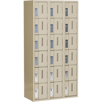 Concorde Heavy-Duty Lockers, 6 -tier, Bank of 3, 36" x 18" x 72", Steel, Beige, Welded (Assembled) Distribution Jean Lapalme