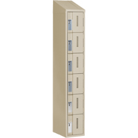 Concorde Heavy-Duty Lockers, 6 -tier, 12" x 18" x 78", Steel, Beige, Welded (Assembled) Distribution Jean Lapalme