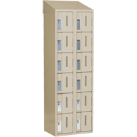 Concorde Heavy-Duty Lockers, 6 -tier, Bank of 2, 24" x 18" x 78", Steel, Beige, Welded (Assembled) Distribution Jean Lapalme