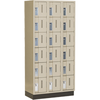 Casiers robustes Concorde, 6 niveaux, Bloc de 3, 36" x 18" x 76", Acier, Beige, Soud&eacute; (assembl&eacute;) Distribution Jean Lapalme