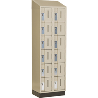 Concorde Heavy-Duty Lockers, 6 -tier, Bank of 2, 24" x 18" x 82", Steel, Beige, Welded (Assembled) Distribution Jean Lapalme
