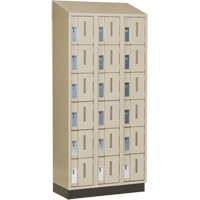 Concorde Heavy-Duty Lockers, 6 -tier, Bank of 3, 36" x 18" x 82", Steel, Beige, Welded (Assembled) Distribution Jean Lapalme