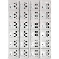 Clean Line Lockerettes, 6 -tier, Bank of 4, 18" x 72" x 12", Steel Distribution Jean Lapalme
