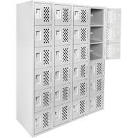 Clean Line Lockerettes, 6 -tier, Bank of 4, 18" x 72" x 12", Steel Distribution Jean Lapalme