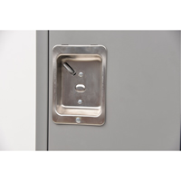 Lockers, 2 -tier, 12" x 18" x 72", Steel, Grey, Knocked Down Distribution Jean Lapalme