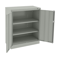 Armoire &agrave; hauteur de comptoir, Acier, 2 Tablettes, 42" h x 36" la x 18" P, Gris p&acirc;le Distribution Jean Lapalme