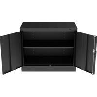 Armoire standard &agrave; hauteur de bureau, Acier, 30" h x 36" la x 18" P, Noir Distribution Jean Lapalme