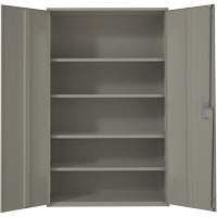 Armoire de rangement Hi-Boy tr&egrave;s large, Acier, 4 Tablettes, 72" h x 48" la x 24" P, Gris Distribution Jean Lapalme