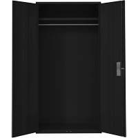 Armoire garde-robe, Acier, 36" la x 18" p x 72" h, Noir Distribution Jean Lapalme