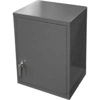Wall-Mounted Cabinet, 27" H x 13-11/16" W x 18" D, 2 Shelves, Steel, Grey Distribution Jean Lapalme