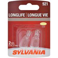 921 Mini-ampoule automobile &agrave; longue dur&eacute;e de vie, Incandescente, 17,9 W, Blanc cass&eacute; Distribution Jean Lapalme
