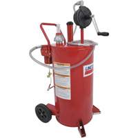 Chariot &agrave; carburant en acier de 25 gallons avec pompe rotative bidirectionnelle et filtre Distribution Jean Lapalme