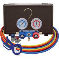 Jeu de manom&egrave;tres collecteurs pour automobile avec coupleurs manuels et robinet perce-canette lat&eacute;rale 3 en 1 Distribution Jean Lapalme