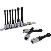 Metric Hex Socket Bit Set with Reduced Shank, 10 Pieces, 1/4"/3/8" Drive Size Distribution Jean Lapalme
