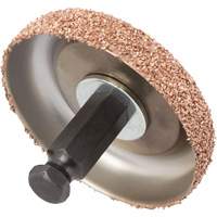 Tungsten Carbide Buffing & Abrasion Wheel with Hex Adapter for Low-Speed Tire Buffer, 2-3/5" Diameter, 4.5" L, 4" W, 1.1" H Distribution Jean Lapalme