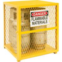 Gas Cylinder Storage Cabinet, 4 Cylinder Capacity, 30" W x 30" D x 35" H, Yellow Distribution Jean Lapalme