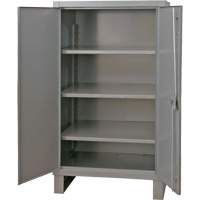 Armoire tr&egrave;s robuste, Acier, 3 Tablettes, 66" h x 48" la x 24" P, Gris Distribution Jean Lapalme