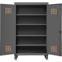 Armoire ext&eacute;rieure robuste, Acier, 4 Tablettes, 78" h x 60" la x 24" P, Gris Distribution Jean Lapalme