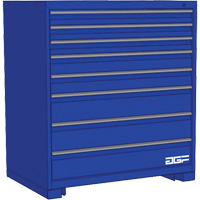 Modular Drawer Cabinet, 8 Drawers, 24" W x 24" D x 40" H, Blue Distribution Jean Lapalme