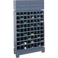Unit&eacute; de stockage modulaire pour petites pi&egrave;ces, Acier, 18 tiroirs, 33-3/4" x 12-1/4" x 58-5/8", Gris Distribution Jean Lapalme