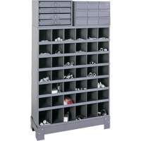 Unit&eacute; de stockage modulaire pour petites pi&egrave;ces, Acier, 13 tiroirs, 33-3/4" x 12-1/4" x 59", Gris Distribution Jean Lapalme
