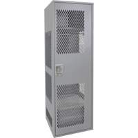 Casier pour &eacute;quipement avec porte, Acier, 24" la x 24" p x 72" h, Gris Distribution Jean Lapalme