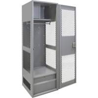 Casier pour &eacute;quipement avec porte, Acier, 24" la x 24" p x 72" h, Gris Distribution Jean Lapalme