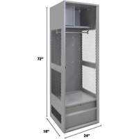 Casier pour &eacute;quipement, Acier, 24" la x 18" p x 72" h, Gris Distribution Jean Lapalme