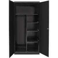 Armoire de rangement combin&eacute;e, 36" la x 18" p x 72" h, Noir Distribution Jean Lapalme