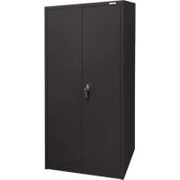 Storage Cabinet, Steel, 4 Shelves, 66" H x 30" W x 15" D, Black Distribution Jean Lapalme