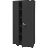 Storage Cabinet, Steel, 4 Shelves, 66" H x 30" W x 15" D, Black Distribution Jean Lapalme
