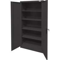 Storage Cabinet, Steel, 4 Shelves, 78" H x 36" W x 24" D, Black Distribution Jean Lapalme