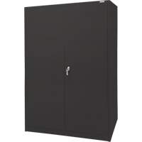 Armoire d'entreposage, Acier, 4 Tablettes, 78" h x 48" la x 24" P, Noir Distribution Jean Lapalme