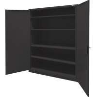 Armoire d'entreposage, Acier, 4 Tablettes, 78" h x 48" la x 24" P, Noir Distribution Jean Lapalme