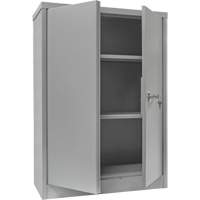 Armoire de rangement &agrave; hauteur de comptoir, Acier, 2 Tablettes, 42" h x 48" la x 24" P, Gris Distribution Jean Lapalme