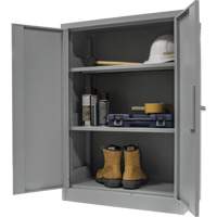Armoire de rangement &agrave; hauteur de comptoir, Acier, 2 Tablettes, 42" h x 48" la x 24" P, Gris Distribution Jean Lapalme