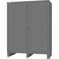 Cabinet with Recessed Doors, Steel, 4 Shelves, 78" H x 60" W x 30" D, Grey Distribution Jean Lapalme