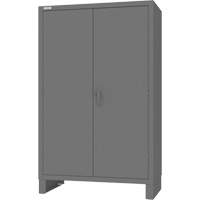 Cabinet with Hanging Bar & Standard Recessed Doors, Steel, 78" H x 48" W x 24" D, Grey Distribution Jean Lapalme