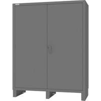 Cabinet with Hanging Bar & Standard Recessed Doors, Steel, 78" H x 60" W x 24" D, Grey Distribution Jean Lapalme