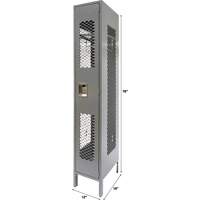 Casiers ventil&eacute;s, 12" x 18" x 78", Acier, Gris, D&eacute;mont&eacute;, Perfor&eacute; Distribution Jean Lapalme
