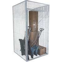 Bulk Storage Locker, 36" x 36" x 90", Steel, Grey, Knocked Down, Perforated Distribution Jean Lapalme