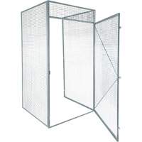 Bulk Storage Locker, 48" x 48" x 90", Steel, Grey, Knocked Down, Perforated Distribution Jean Lapalme