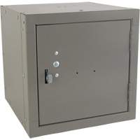 Casier cubique empilable, 12" x 12" x 12", Acier, Gris, D&eacute;mont&eacute; Distribution Jean Lapalme