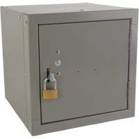 Casier cubique empilable, 12" x 12" x 12", Acier, Gris, D&eacute;mont&eacute; Distribution Jean Lapalme