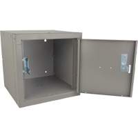 Casier cubique empilable, 12" x 12" x 12", Acier, Gris, D&eacute;mont&eacute; Distribution Jean Lapalme