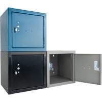 Casier cubique empilable, 12" x 12" x 12", Acier, Gris, D&eacute;mont&eacute; Distribution Jean Lapalme