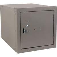 Casier cubique empilable, 12" x 18" x 12", Acier, Gris, D&eacute;mont&eacute; Distribution Jean Lapalme